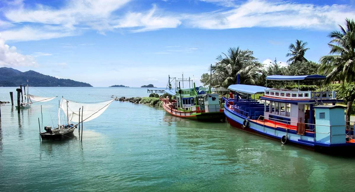 Fischerboote im Golf von Thailand 