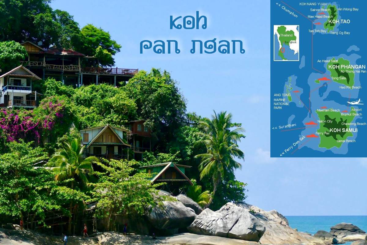 Strand Bungalows auf der Insel Koh Pha Ngan (Thailand)