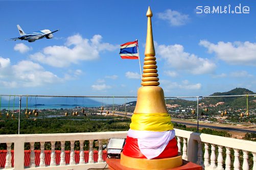 Foto: Wat Khao Hua Jook Chedi Pagoda Tempel am Chaweng Strand von Koh Samui 